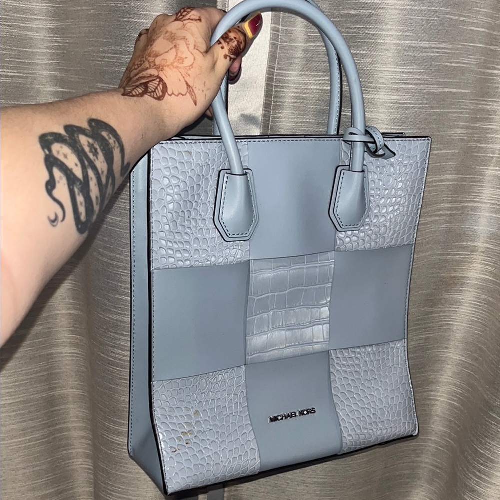 Michael Kors Two-Tone Croc-Embossed Tote